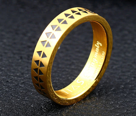 Gold Pyramids Ring