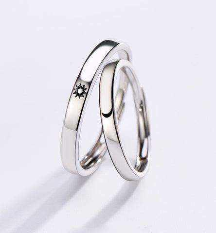 Sun and Moon Ring Set