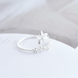 Thin Wrapping Flower Ring