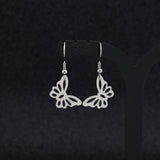 Silver Butterfly Earrings