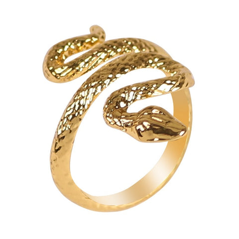 Long Gold Snake Ring