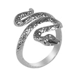 Long Silver Snake Ring