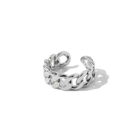 Silver Cuban Linked Ring