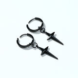 Black Star Cross Earring