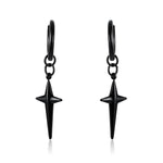 Black Star Cross Earring