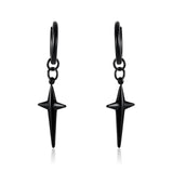 Black Star Cross Earring