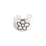 Engraved Flower Ring