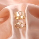 Couple's Alternating Ring Set