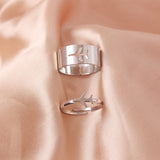 Couple's Alternating Ring Set