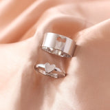 Couple's Alternating Ring Set